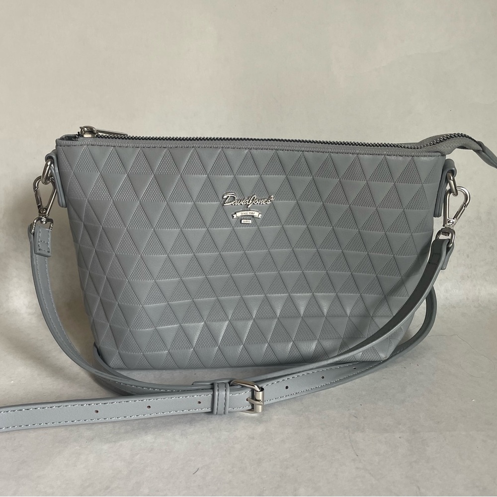 David Jones Paris grey vegan crossbody